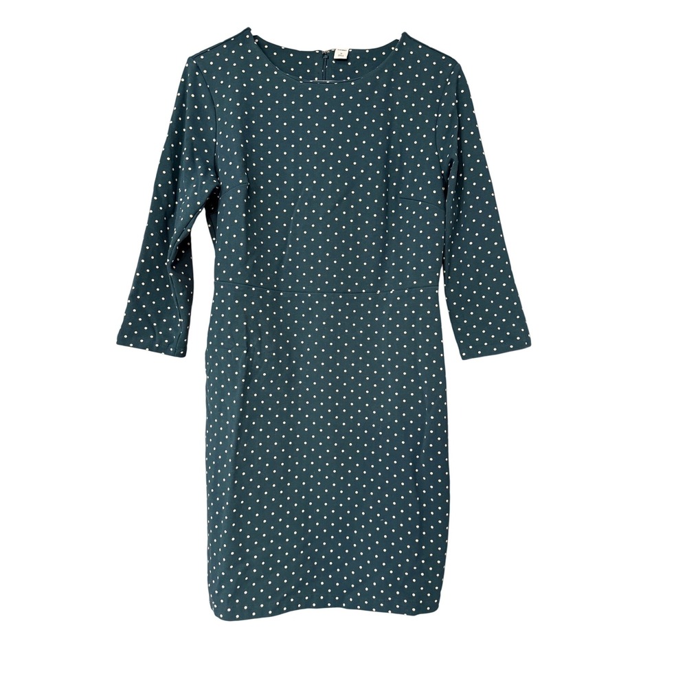 Old Navy Womens‎ Teal Green Polka Dot Sheath Dress Career Casual Work Medium